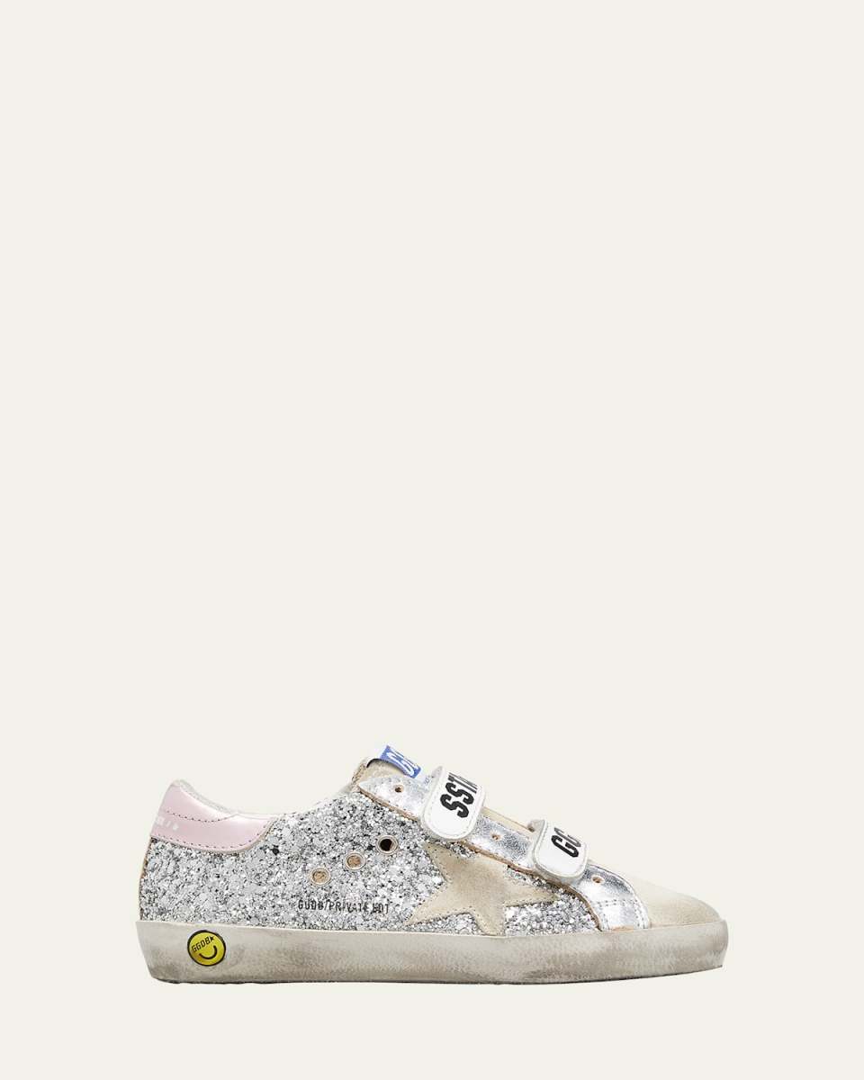 Girl's Old School Glitter Low-Top Sneakers, Toddler/Kids